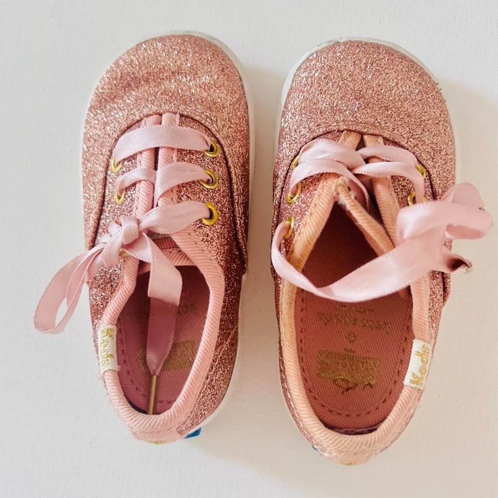 Keds | Kate Spade Glitter Sneaker Baby  Girls Size 4 Pink Low Top Lace Up